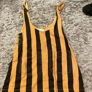 Black and gold mini dress